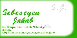 sebestyen jakab business card